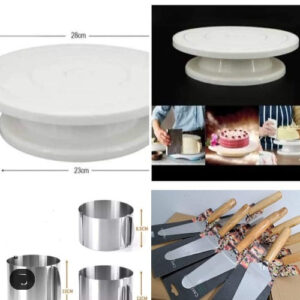 Set suport rotativ Pvc,inel reglabil 8.5 cm,spatula nivelare creme