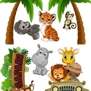 Vafe/Imagini Comestibile ,A4,Animale salbatice