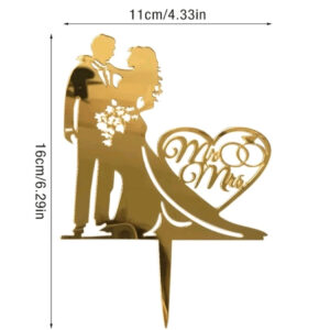 Toper Mr&Mrs, ACRIL  auriu, 1