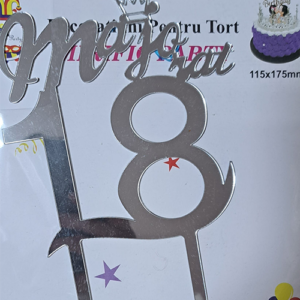 Toper Acril 18 Argintiu Majorat