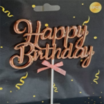 Happy birthday roze gold 3d
