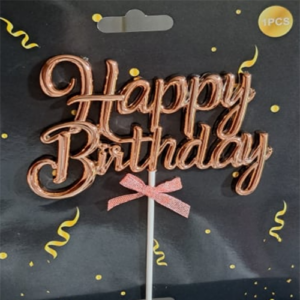 Happy birthday roze gold 3d