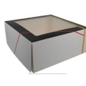 Cutie tort cu fereastra, folie acetat 13 cm inaltime