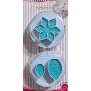 Set forme decupatoare cu ejector, floare si frunza