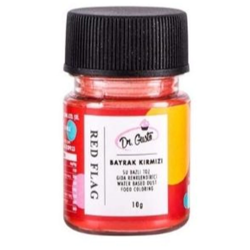 Colorant pudra hidrosolubil,10 grame pentru pasta de zahar si creme, Rosu Flacara