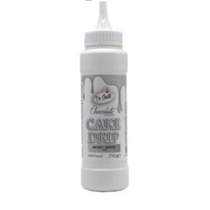Cake drip, Glazura temperata, Alb perlat, 250 gr