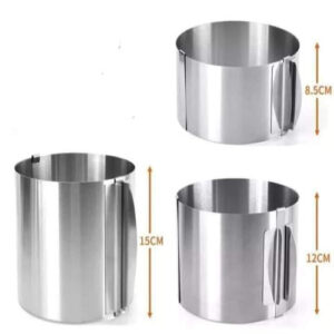 Inel reglabil pentru tort 8.5 cm inaltime, reglabil 16-30cm
