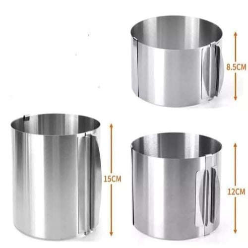 Inel reglabil pentru tort,16-30 cm ,inaltime 15cm