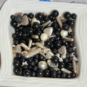Perle, Mix 0, argintiu negru