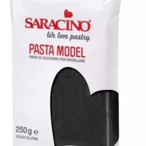 Pasta de zahar pentru acoperire si modelaj,Saracino Premium, Negru, 250 gr