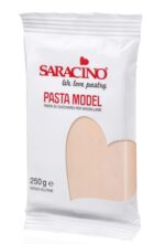 Pasta de zahar pentru acoperire si modelaj  Saracino Premium,  nude, crem, 250 gr