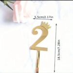 Toper acril, cifra 2,dimensiune 18,5*5,5 cm