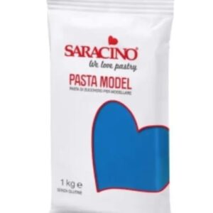 Pasta de zahar pentru acoperire si modelaj Saracino Premium, Albastru  250 gr