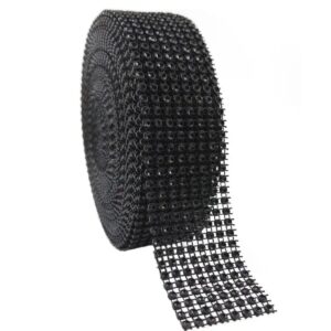 Banda stras, negru, decor baza tort