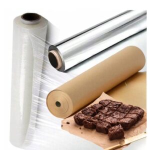 Staniol 800 gr/30 cm, folie streach30 cm/240 m , hartie de copt 50 m/30 cm