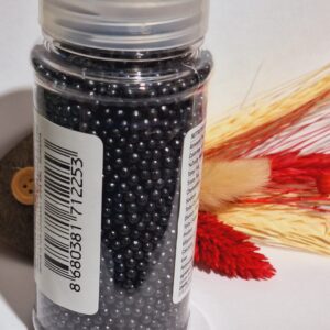 Perle comestibile,negru 2 mm, 90 gr