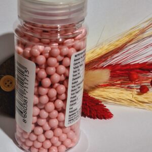 Perle comestibile, roz deschis 3 mm, 90 gr