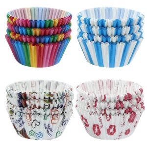 Hartie decorativa pentru briose, colorata, 100 buc