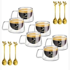 CESTI cafea dublu strat + 6 lingurite, 200 ml