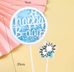 Toper Happy Birthday, Albastru, Rotund stelute