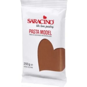 Pasta de zahar, pentru acoperire si modelaj Saracino PREMIUM Maro, 250 gr