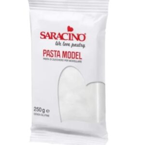 Pasta de zahar, pentru acoperire si modelaj Saracino PREMIUM,ALB 250 gr