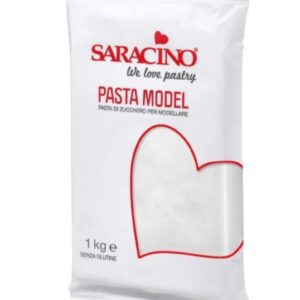 Pasta de zahar, pentru acoperire si modelaj Saracino PREMIUM,ALB , 1 KG