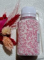 Perle comestibile, alb-roz baby marunt, 80 gr