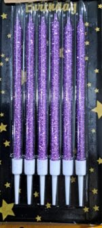 Lumanari decorative, mov, 6 buc