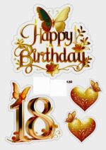 Vafe comestibile, Happy 18 auriu