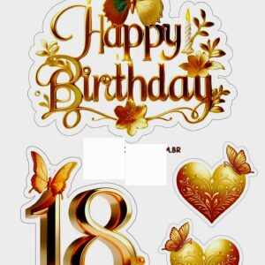 Vafe comestibile, Happy 18 auriu