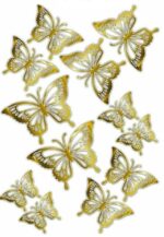 Vafe comestibile, fluturi auri