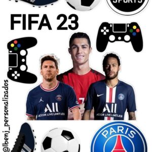 Vafe comestibile, messi, ronaldo neymar