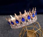 CORONITA DECOR,Culoare Argintiu-Albastru inchis 12,5 cm, Plastic