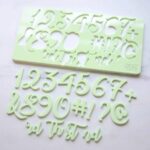Stampile cifre, pentru pasta de zahar, Sablon verde