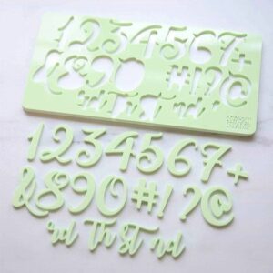 Stampile cifre, pentru pasta de zahar, Sablon verde