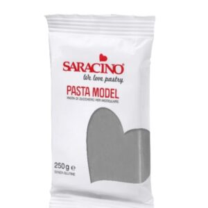 Pasta de zahar, pentru acoperire si modelaj Saracino PREMIUM, Gri , 250 gr
