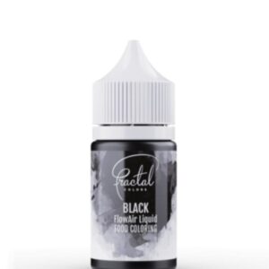 Colorant alimentar lichid pt aerograf, ciocolata, pasta de zahar,Negru- 30 g - Fractal