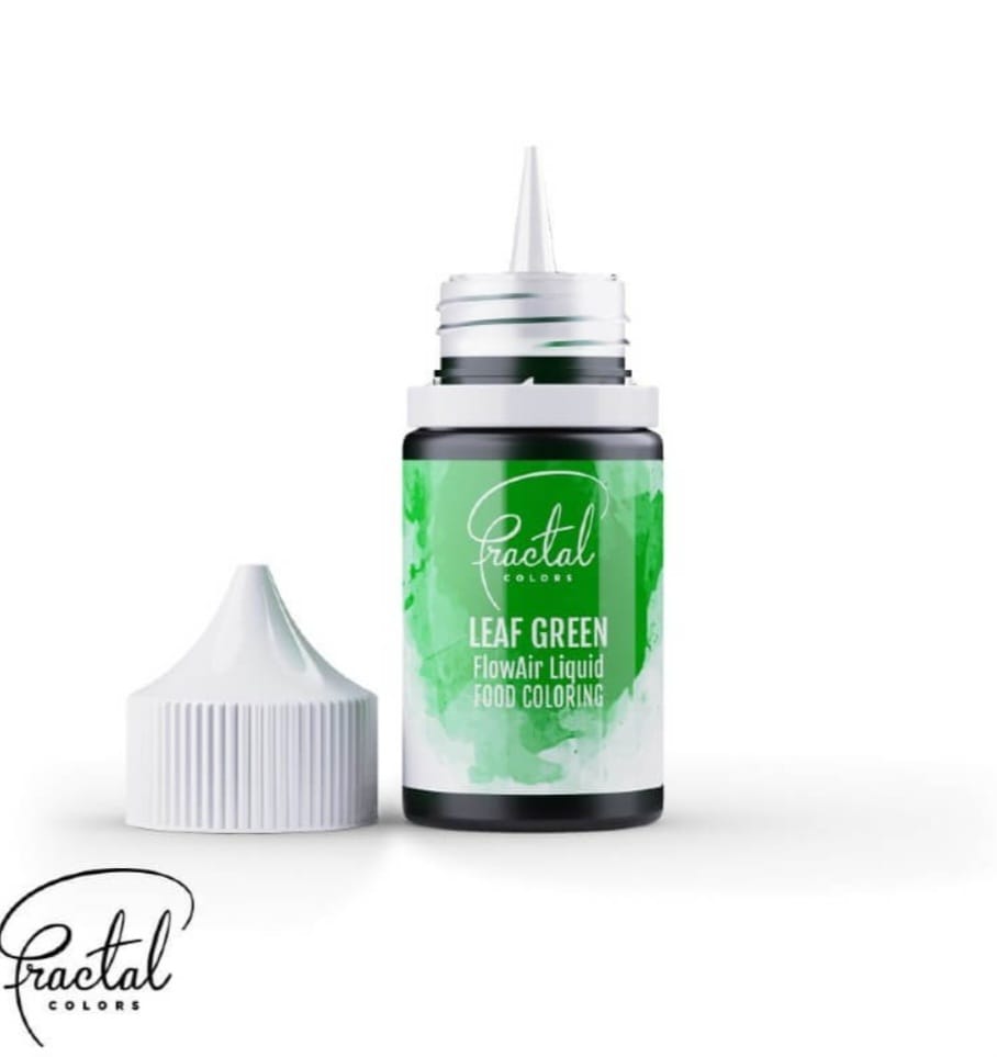 Colorant alimentar lichid pt aerograf, ciocolata, pasta de zahar, Verde 30 g - Fractal