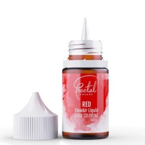 Colorant alimentar lichid pt aerograf, ciocolata, pasta de zahar, Rosu 30 g - Fractal