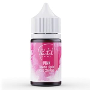 Colorant alimentar lichid pt aerograf, ciocolata, pasta de zahar, Pink/Roz- 30 g - Fractal