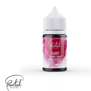 Colorant alimentar lichid pt aerograf, ciocolata, pasta de zahar,Claret/Rosu inchis- 30 g - Fractal