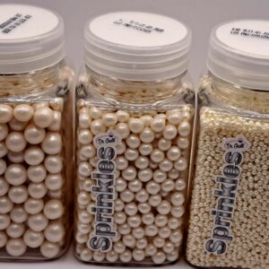 Perle comestibile, ALB , 2, 4, 10 mm, 300 gr