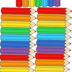 Vafe comestibile, tematica aniversare, decor creioane colorate