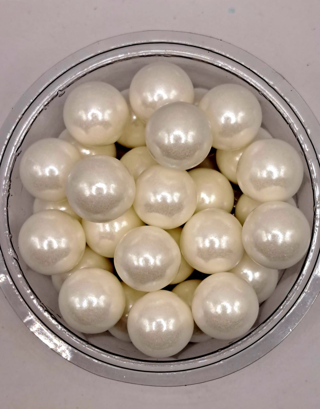 Perle comestibile, Alb , 14 mm ,50 gr