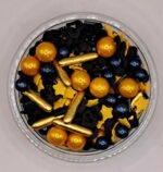 Perle comestibile, Auriu-negru, mix nr 2, 30 gr