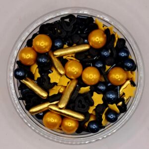 Perle comestibile, Auriu-negru, mix nr 2, 30 gr