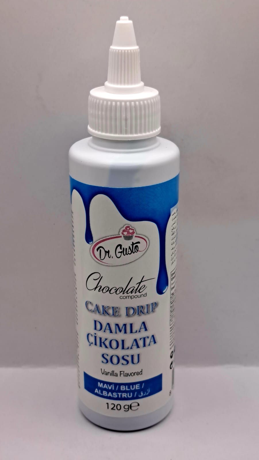 Cake drip, glazura temperata, 120 gr, Albastru