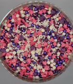 Perle comestibile, roz-mov-alb mix confeti , 20 gr