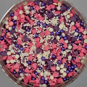 Perle comestibile, roz-mov-alb mix confeti , 20 gr